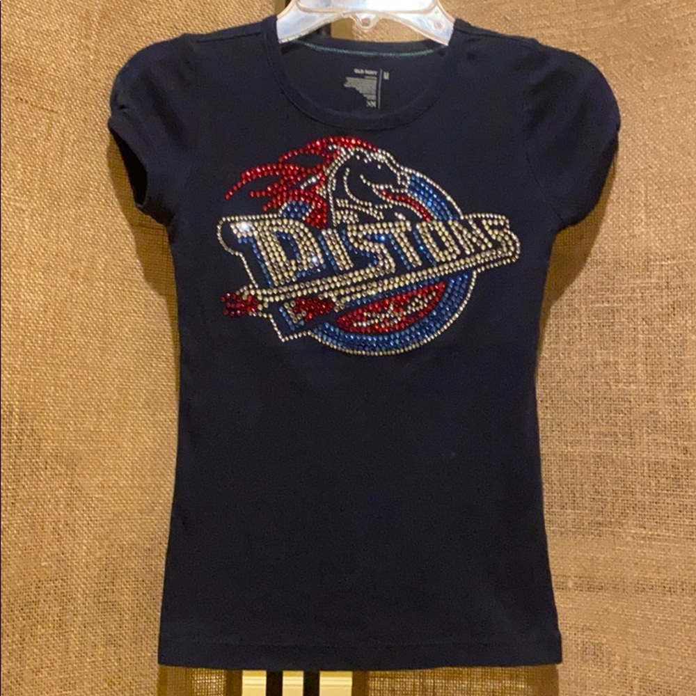 Old Navy Rhinestone embellished “Pistons”  tee